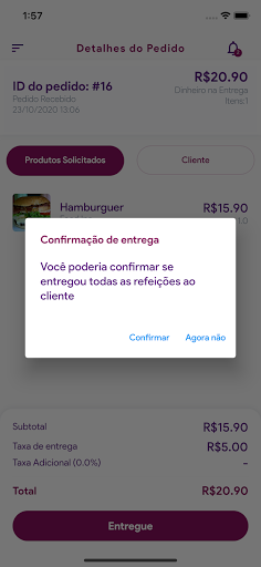 Pedi no App - Entregadores