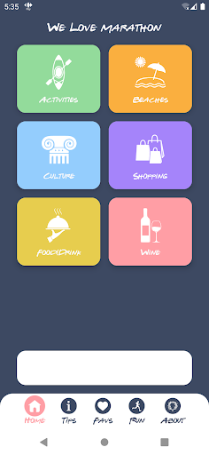 Android application We Love Marathon screenshort