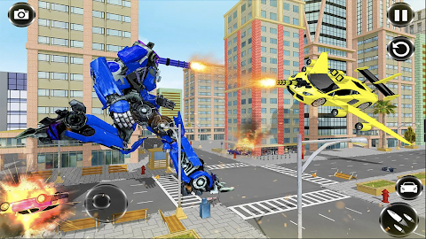 スーパーロボット ゲーム - 飛ぶ車 シューティングゲームのおすすめ画像1