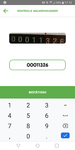 Gas Ablesung Screen 2