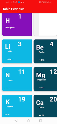 Tabla periodica Screen 2