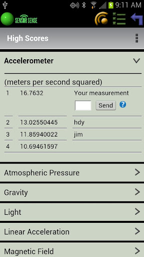 Sensor Sense Screen 3