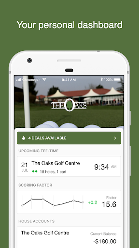 Android application The Oaks Golf Centre screenshort