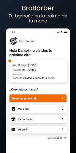 Android application BroBarber screenshort