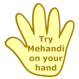 Beautiful mehndi design your own Hand icon