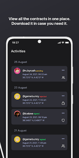 NodNod - Blockchain contracts Screen 2