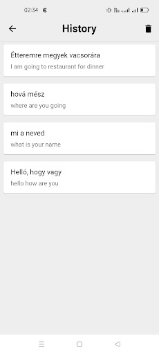 Hungarian English Translator Screen 3
