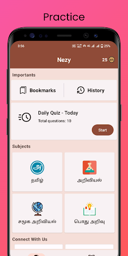 Android application Nezy TNPSC screenshort