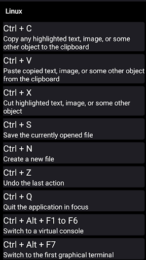 Computer Shortcut Keys App Screen 3