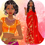 Indian Sari dress up icon