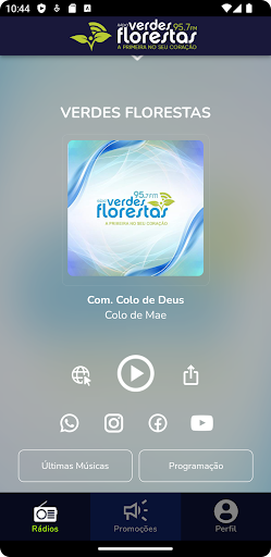 Android application Verdes Florestas FM 95,7 screenshort