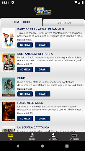Android application Webtic Multiplex Delle Stelle screenshort