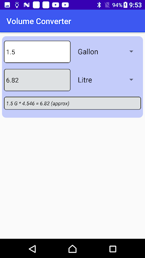 Volume Converter Screen 2