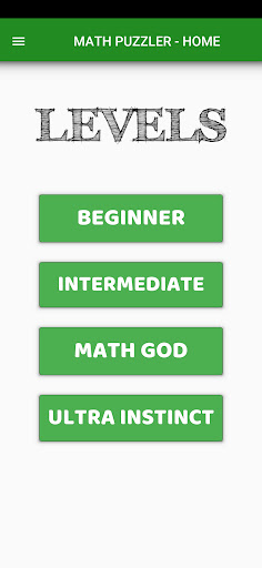 Android application Math Puzzler screenshort