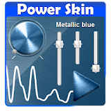 Metallic blue PowerAmp Skin icon