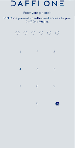 Android application DaffiOne Wallet screenshort