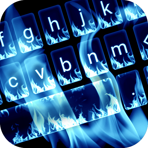 Neon Flames Animated Keyboard + Live Wallpaper