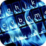 Cover Image of Скачать Анимированная клавиатура Neon Flames + живые обои  APK