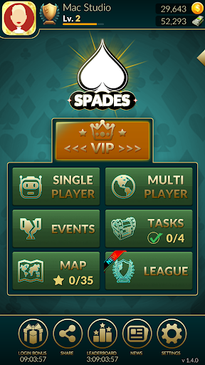Android application Spades Kings screenshort