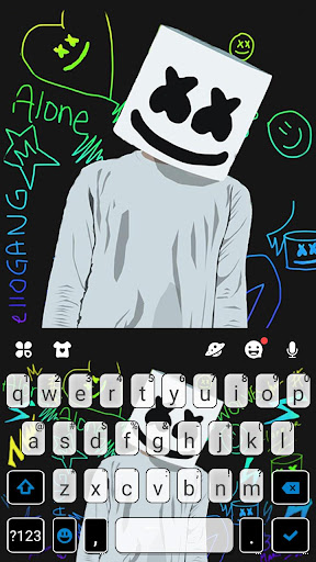 Android application Dj Music Doodle Keyboard Theme screenshort