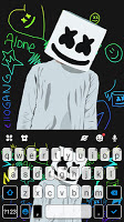 screenshot of Dj Music Doodle Keyboard Theme