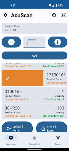 Android application AcuScan screenshort