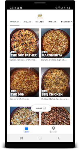 Android application Belair Pizza & Pasta screenshort