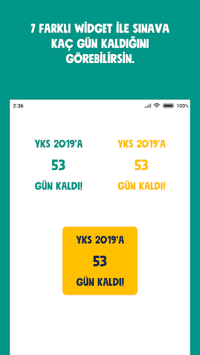 YKS Sayaç ve Widget Screen 3