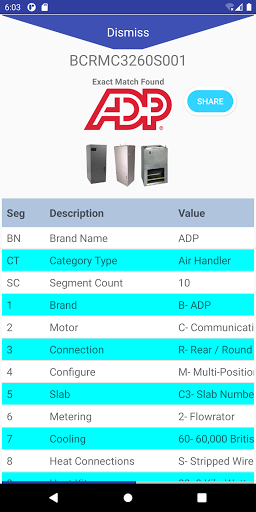HVAC Decoder Screen 2