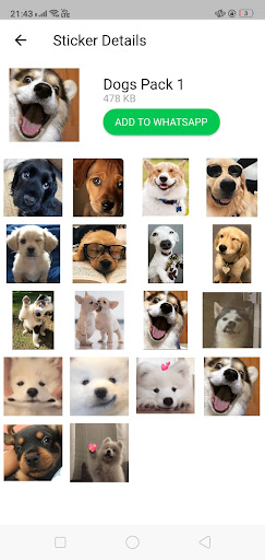 Dogs WA Stickers | Dog Sticker Screen 3