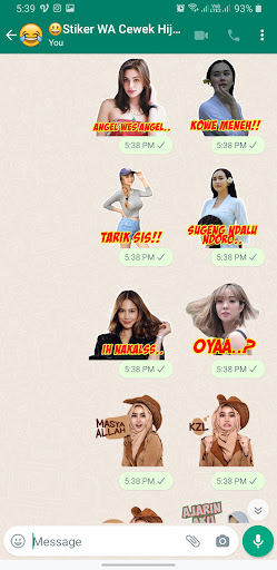 Stiker WA Cewek Cantik Hijab