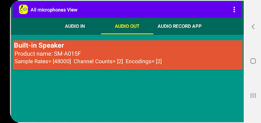 Audio-IN / OUT devices Checker Screen 3