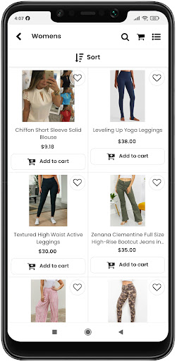 Dixeez Shopping Screen 3