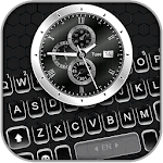 Cover Image of Download Metal Silver Watch Keyboard Ba  APK