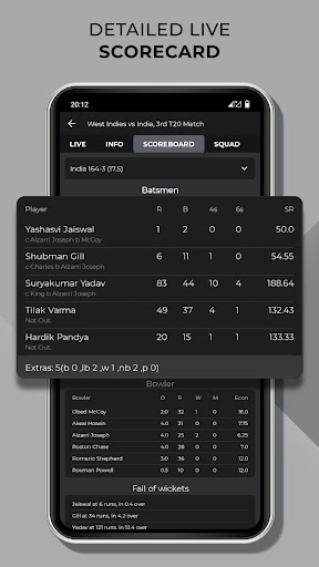 Cricket Bazaar - Live Line Screen 3