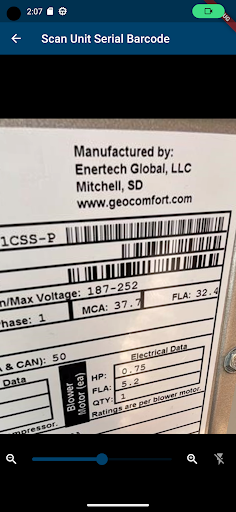 EnerTechnician Screen 2