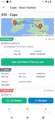 Android application Loadar - Driver App screenshort