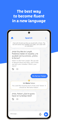 Android application LangAI: AI Language Learning screenshort