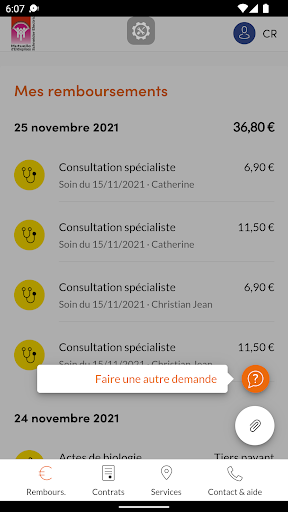 Android application MESE et Moi screenshort