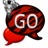 GO SMS - Red Zebra 3D icon