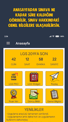Android application LGS Konu Takibi ve Sayaç screenshort