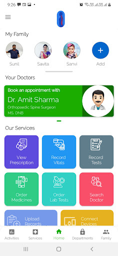Android application Dr. Amit Sharma’s Spine Clinic screenshort