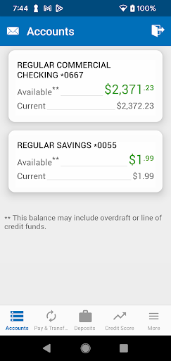 Android application City National Bank of Florida screenshort