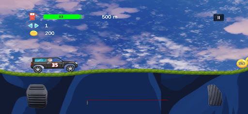 Android application crazy car screenshort