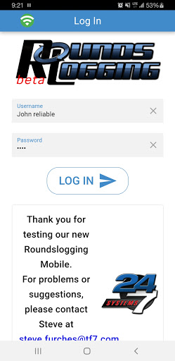 Android application Roundslogging Mobile screenshort