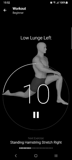 Screenshot of Splits. Stretching in 30 days