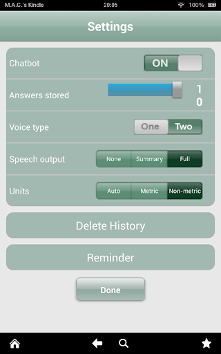 Screenshot of Voice Answer