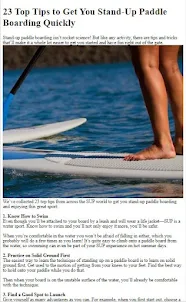Paddle Boarding Techniques Tip