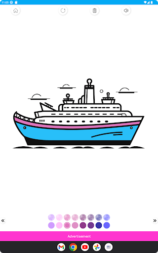 ferry coloring game Screen 2