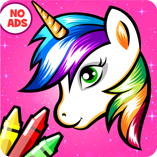 unicorn coloring book  games for girls no ads🎨  apps on